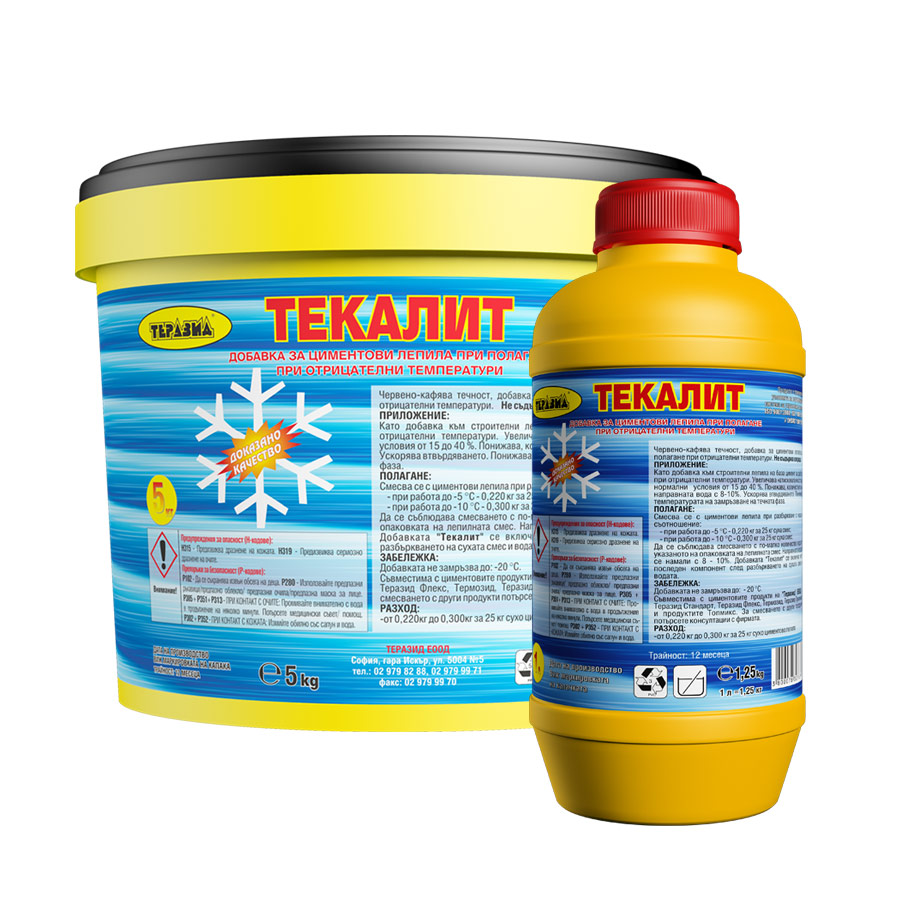 Tekalit antifreeze additive for cementbased adhesives and plasters