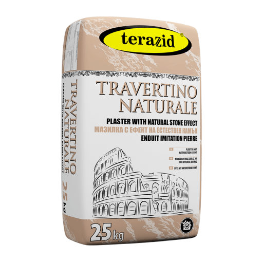 Декоративна мазилка Travertino Naturale Теразид с ефект камък